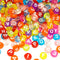 7mm Flat Round Translucent Acrylic Alphabet Beads - Multicoloured