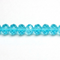 Aqua Blue Faceted Crystal Rondelle Beads - 8mm, 10mm
