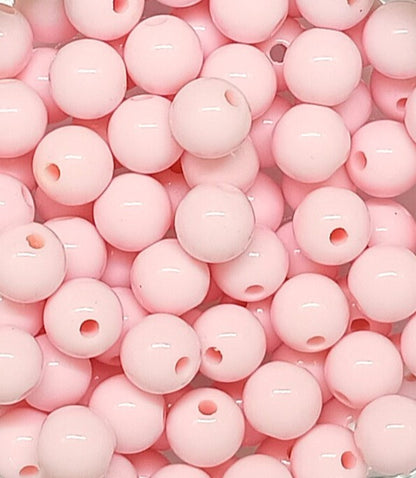 8mm Opaque Round Acrylic Balls Beads
