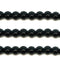Black Round Glass Pearl Beads - 4mm, 6mm, 8mm
