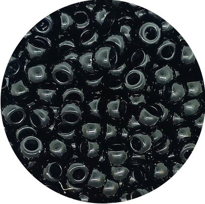 9x6mm opaque Pony Beads - Black