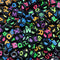 7mm Black Cube Acrylic Alphabet Beads - Colourful A - Z Single Letters