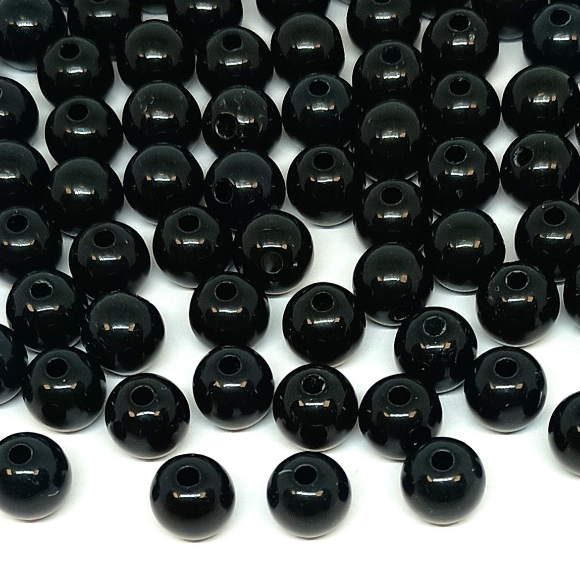 Black Opaque Round Acrylic Balls Beads 6mm - 30mm