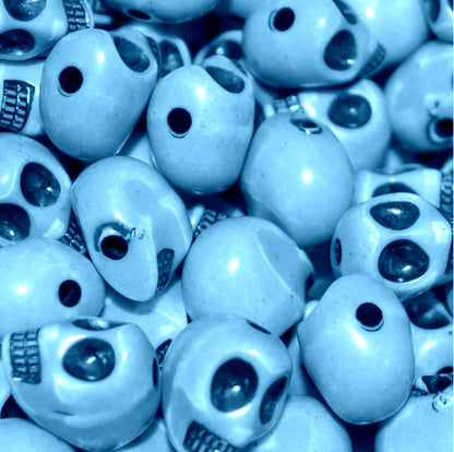 12mm Gothic Acrylic Skull Beads for Halloween DIY Craft