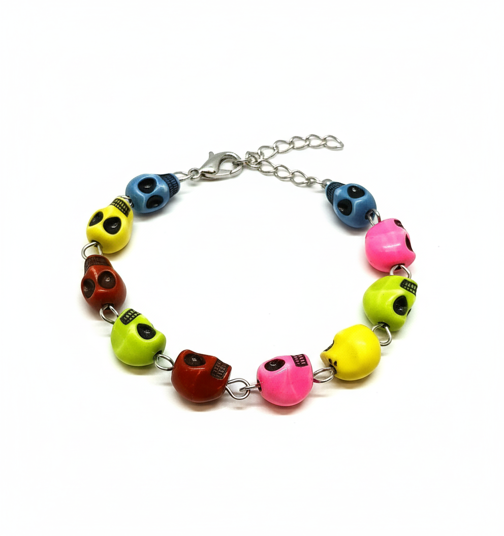12mm Gothic Acrylic Skull Beads for Halloween DIY Craft