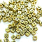 6mm Bright Gold Cube Acrylic Alphabet Beads - Single Letters