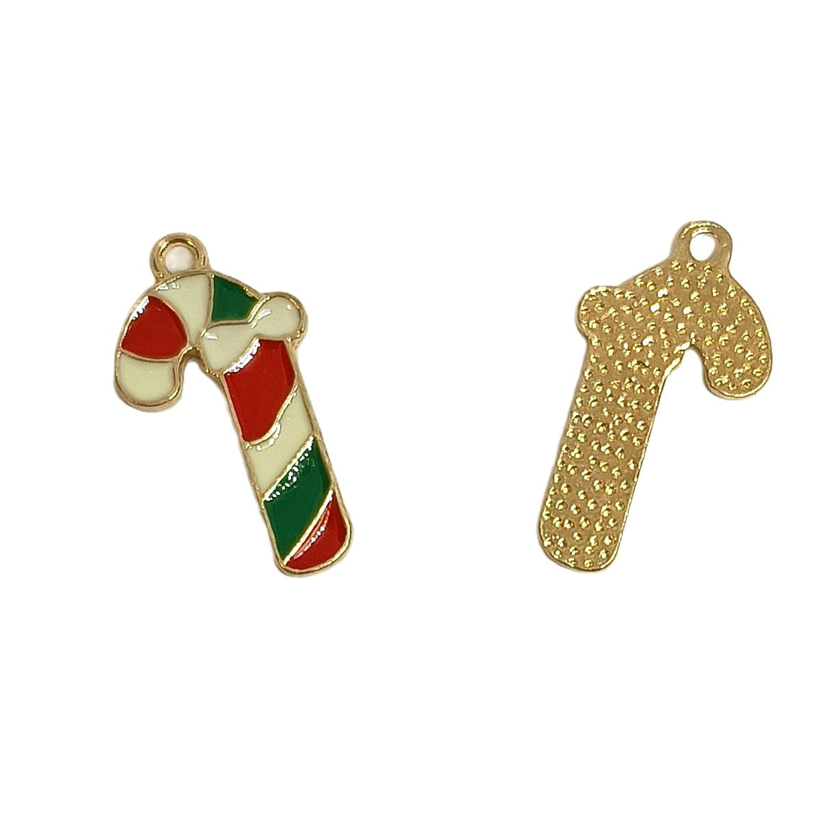 Christmas Metal Enamel Pendant Charms - Candy