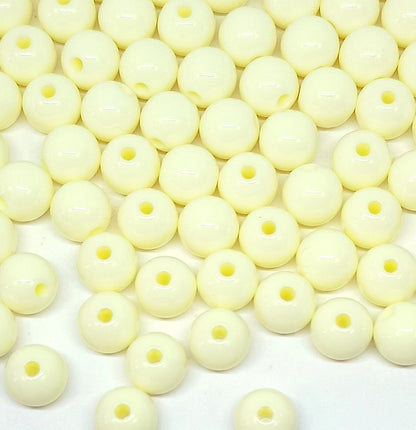 6mm Opaque Round Acrylic Balls Beads