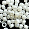 9x6mm Pearlised Pony Beads - Off White