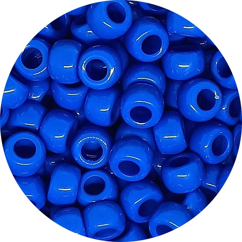9x6mm opaque Pony Beads - Dark Blue