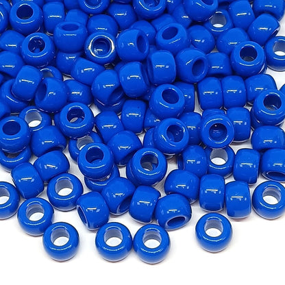 9x6mm opaque Pony Beads - Dark Blue