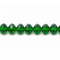 Dark Green Faceted Crystal Rondelle Beads - 8mm, 10mm