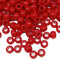 9x6mm opaque Pony Beads - Red