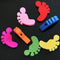 Multicoloured Footprint Wooden Bead