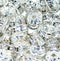 6mm, 8mm, 10mm Clear Rhinestone Rondelle Spacer Beads - Silver Plated