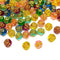 8mm Round Rose Acrylic Beads with Gold Detail - Multicoloured