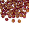 8mm Round Rose Acrylic Beads with Gold Detail - Burgundy Purple