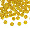 8mm Round Rose Acrylic Beads with Gold Detail - Yellow