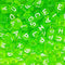 10mm Translucent Cube Acrylic Alphabet Beads - Green