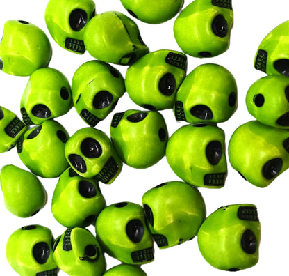 12mm Gothic Acrylic Skull Beads for Halloween DIY Craft