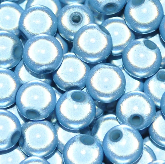 Silver Blue Acrylic Miracle Beads