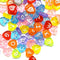 Translucent Multicoloured Heart Acrylic Alphabet Beads