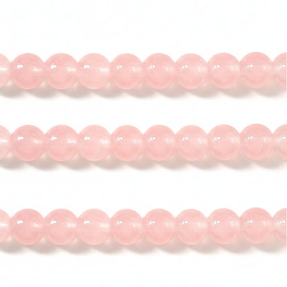 Jade Style Round Glass Beads - 6mm, 8mm