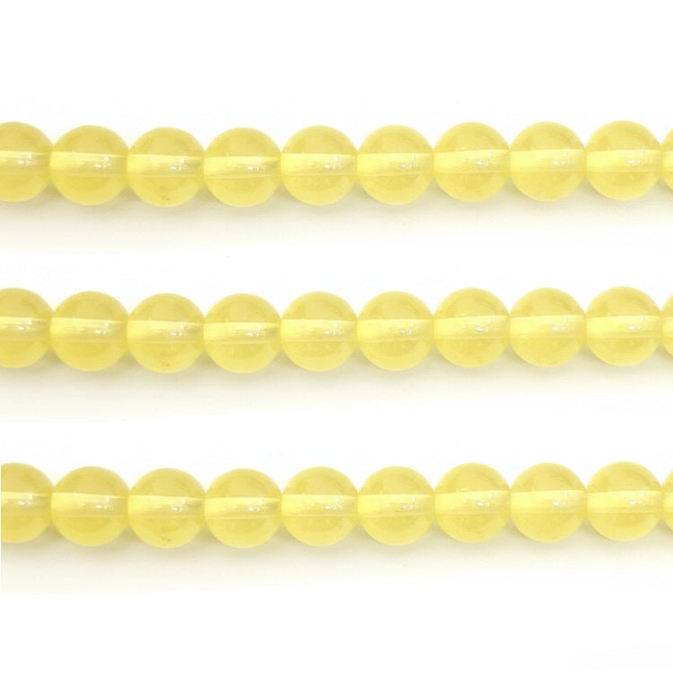 Jade Style Round Glass Beads - 6mm, 8mm
