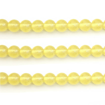 Jade Style Round Glass Beads - 6mm, 8mm