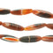 40mm Natural Red Banded Agate Long Oval Gemstone Beads
