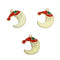 Christmas Metal Enamel Pendant Charms - Moon