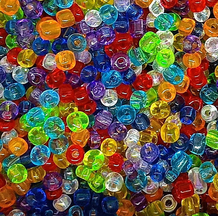 30 gram 3mm Multicoloured Glass Seed Beads