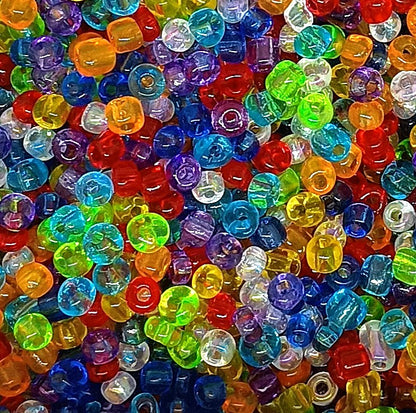 30 gram 3mm Multicoloured Glass Seed Beads