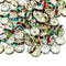 8mm Multicoloured Stones Rhinestone Rondelle Spacer Beads - Silver Plated