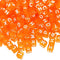 6mm Translucent Cube Acrylic Alphabet Beads - Orange