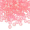 7mm Flat Round Translucent Acrylic Alphabet Beads - Pink