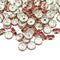 8mm Rose Pink Rhinestone Rondelle Spacer Beads - Silver Plated
