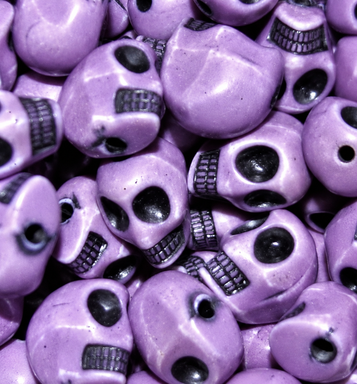 12mm Gothic Acrylic Skull Beads for Halloween DIY Craft