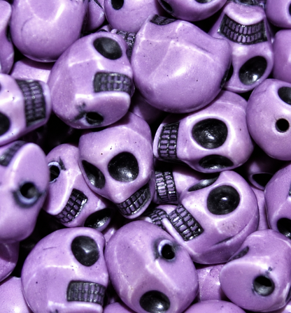 12mm Gothic Acrylic Skull Beads for Halloween DIY Craft