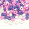 9x6mm Opaque Pony Beads - Pink, Purple and White