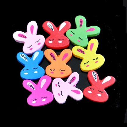 Multicoloured Bunny Wooden Bead