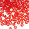 7mm Flat Round Translucent Acrylic Alphabet Beads - Red