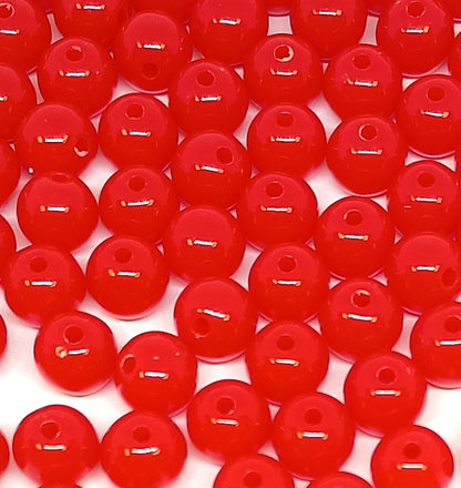 8mm Opaque Round Acrylic Balls Beads