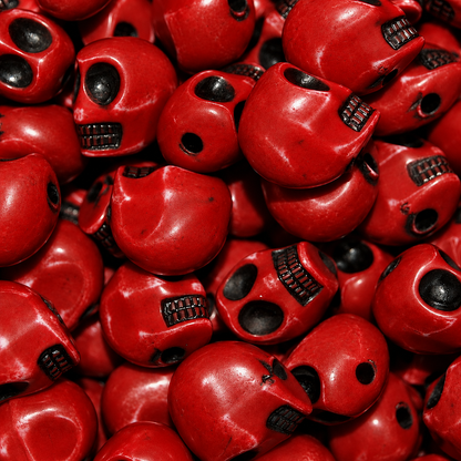 12mm Gothic Acrylic Skull Beads for Halloween DIY Craft