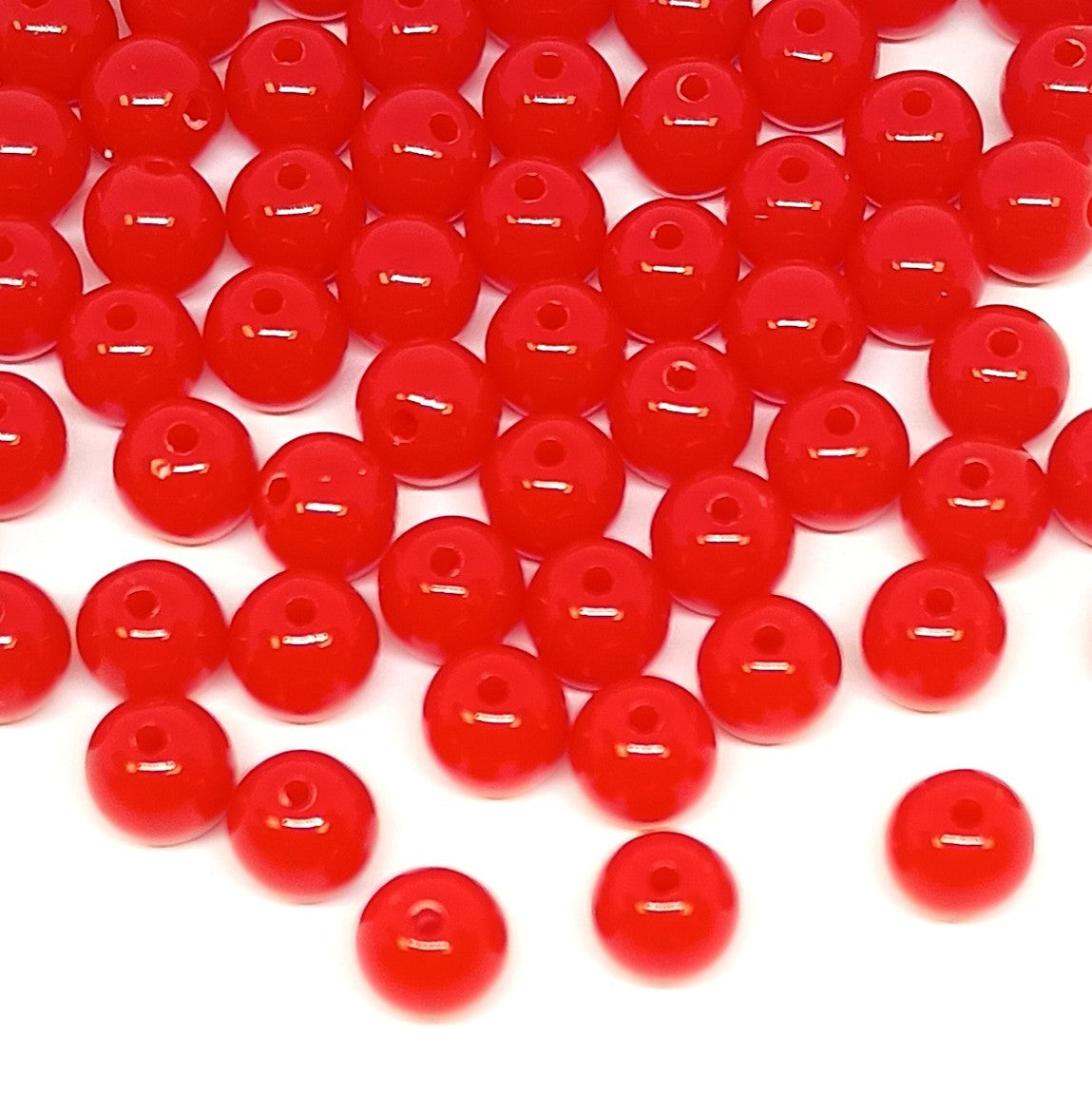 Red Opaque Round Acrylic Balls Beads 8mm, 20mm & 30mm