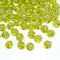8mm Round Rose Acrylic Beads with Silver Detail - Yellow