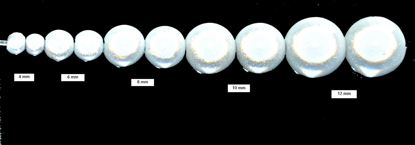 White Miracle Acrylic Beads