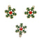 Christmas Metal Pendant beads Enamel Festive Charms - Snow Flake