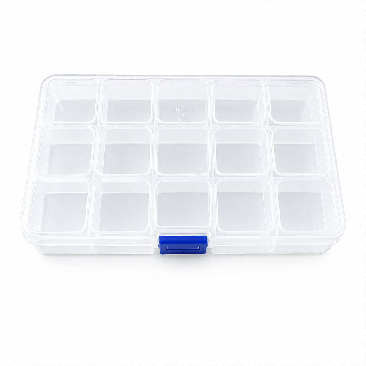 15-Compartment Plastic Storage Box Organizer