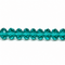 Teal Faceted Crystal Rondelle Beads - 8mm